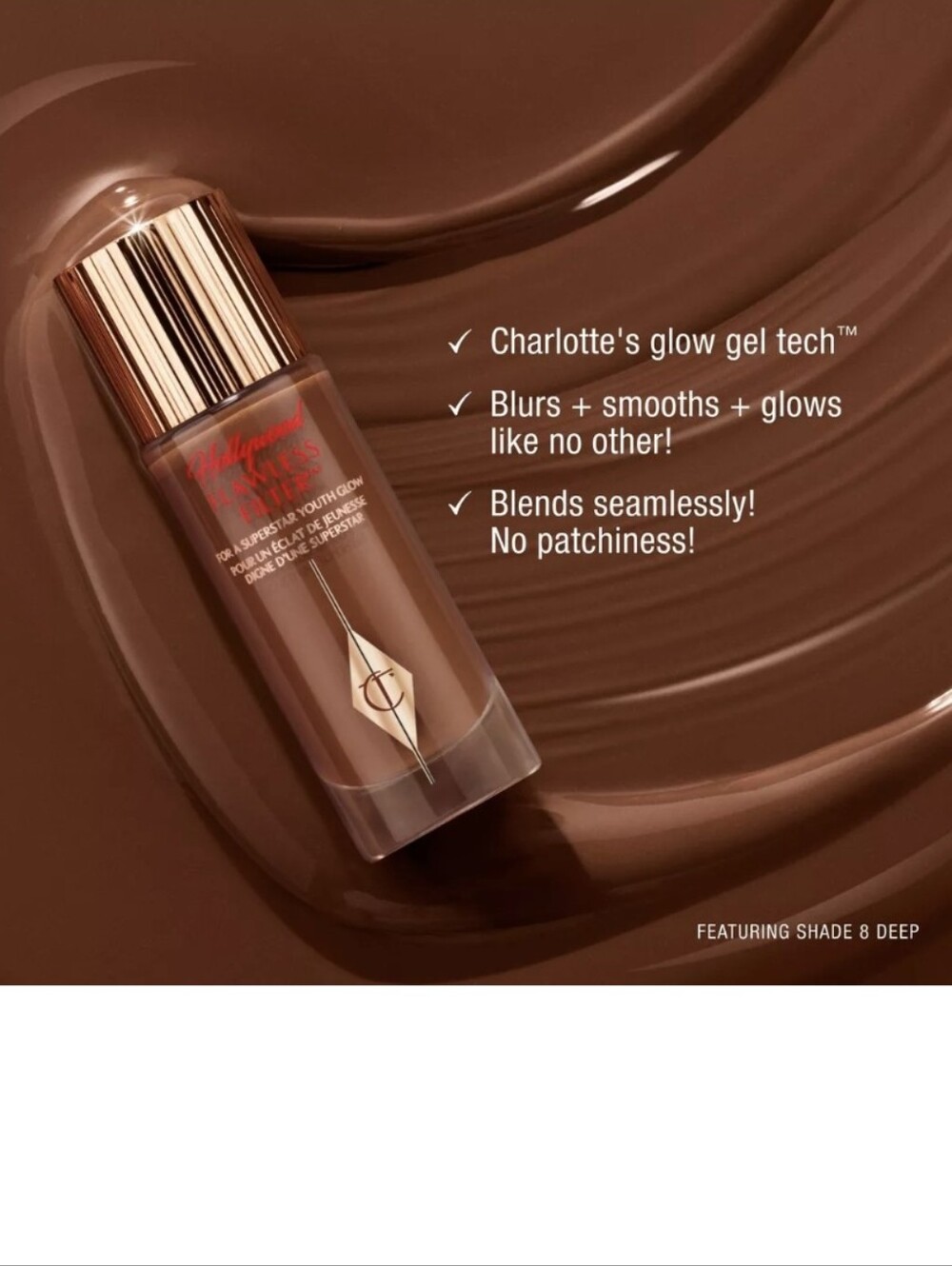 Charlotte Tilbury Hollywood Flawless Filter: 2.5 Fair, 30ml/1oz (Full Size), NIB - Picture 8 of 11